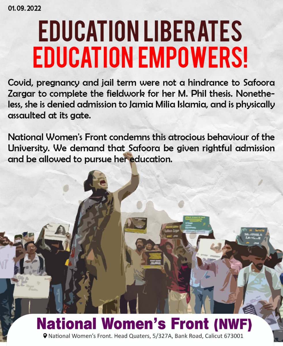 Education Liberates
Education Empowers!

 #nationalwomensfront