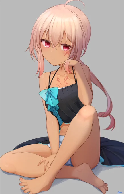 うちのこでポーズ練習してた絵 