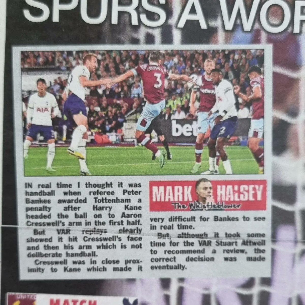 Nice to get some images from last nights game in The Sun The Times and The Guardian