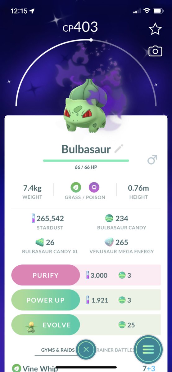 lil_boolio_626's tweet photo. Grabbed this shiny bulbasaur 🤩 #PokemonGO https://t.co/STYS07j4Fu