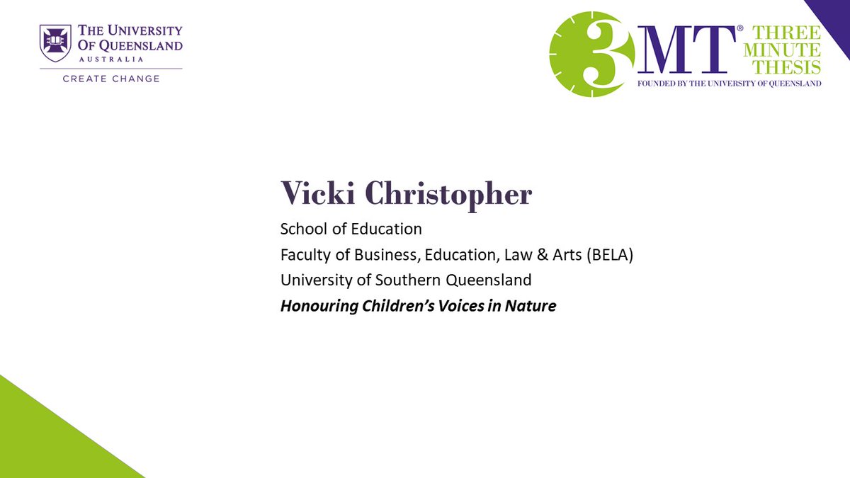 VickiChristoph8's tweet photo. 3MT entry submitted! 🤞🤞🤞🤞🤞 #crosseverything #3MT #3minutethesis #childvoice #phdlife #phd #childvoice #bushkindy #research #earlychildhoodeducation #ECEC #unisqproud #usqproud https://t.co/ee1d6PuT6o