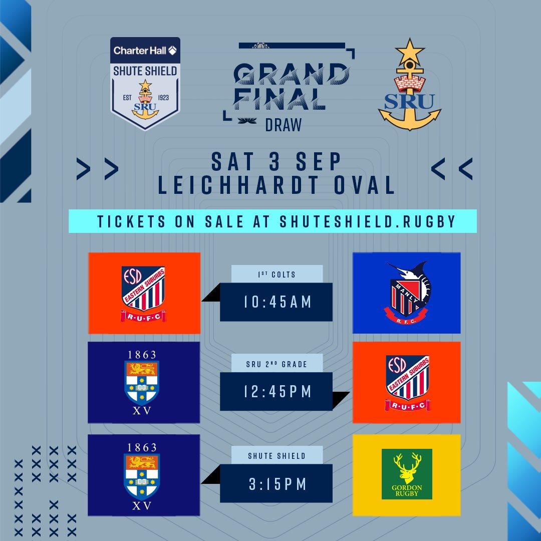 Tickets still available! 🎟 

Don’t miss the chance to see the newest Charter Hall Shute Shield Champion crowned 🏆

📆 Saturday 3 September from 10am
🏟 Leichhardt Oval
🎟 shuteshield.iwannaticket.com.au/event/shute-sh…