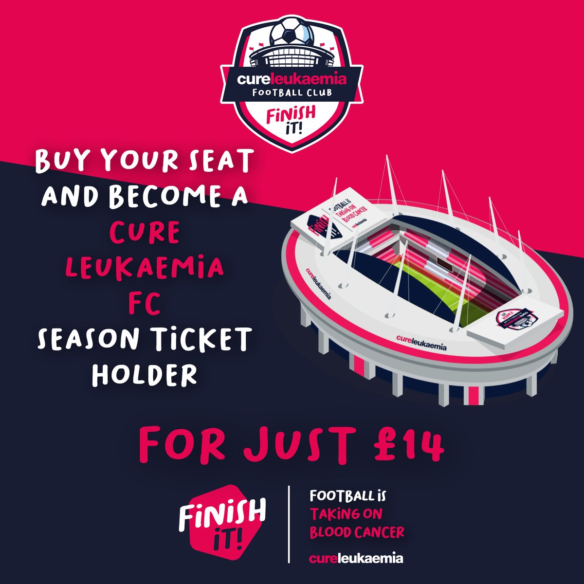 Cure Leukaemia (@cureleukaemia) on Twitter photo Football fans across the world, it is time to unite in the fight against #bloodcancer.....๐๐'๐ ๐๐ถ๐บ๐ฒ ๐๐ผ ๐๐๐ก๐๐ฆ๐ ๐๐ง! โฝ๏ธโฝ๏ธโฝ๏ธ
Buy your seat in Cure Leukaemia's Virtual Stadium for just ยฃ14!
Buy your seat TODAY at clfootballclub.co.uk
#Finish_It #ChildhoodCancer Football fans across the world, it is time to unite in the fight against #bloodcancer.....๐๐'๐ ๐๐ถ๐บ๐ฒ ๐๐ผ ๐๐๐ก๐๐ฆ๐ ๐๐ง! โฝ๏ธโฝ๏ธโฝ๏ธ
Buy your seat in Cure Leukaemia's Virtual Stadium for just ยฃ14!
Buy your seat TODAY at clfootballclub.co.uk
#Finish_It #ChildhoodCancer