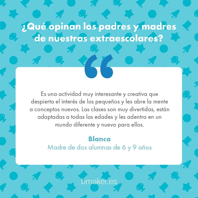 BQEducacion's tweet photo. ¿Quieres que los peques de la casa aprendan robótica, programación o diseño 3D? 🤖 ¡Los padres y madres de nuestros alumnos/as te cuentan por qué nuestras extraescolares bMaker Academy son la mejor opción!

👉 https://t.co/qnqbHEQFJg 👈

#bMakerAcademy #bMaker @MacmillanSpain