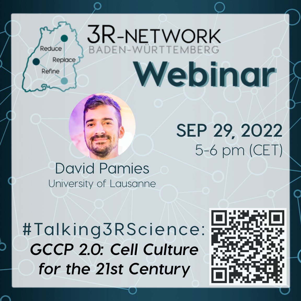 3RCenter's tweet photo. In this month's #Talking3RScience #Webinar, we pick up where we left off on how to generate good-quality #reproducible #InVitro data. @DavidPamies2 will show us how this goal can be achieved applying Good Cell Culture Practice #GCCP. Register for free at: https://t.co/spVrzR2VbC https://t.co/uNd27wqk8T