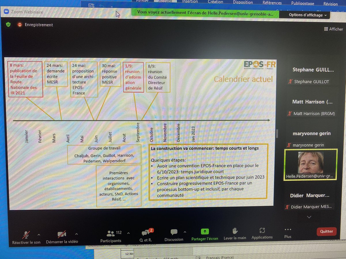 En direct notre réunion structurante EPOS-France avec 119 participantes en ligne!
Now online our EPOS France meeting discussing structural changes making it more sustainable and robust for the future! <a href="/EPOSeu/">EPOS</a> <a href="/BRGM_fr/">BRGM</a> @INSU_CNRS