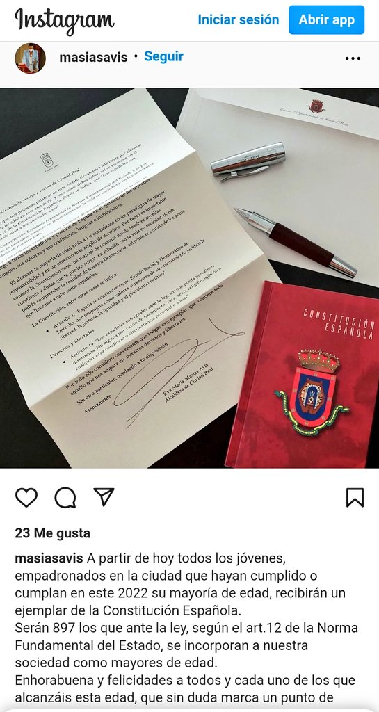 <a href="/wikiCR/">wikiCR Ciudad Real</a> Y esto cuanto nos va a costar ?

Se va a pagar con la recaudación de los 5€ del botellón "legal" ?

<a href="/MasiasEva/">Eva Masías 🇪🇸</a> ve 897 votos, pero no te van a votar

<a href="/AYTO_CIUDADREAL/">AYTO_CIUDAD REAL</a> <a href="/ZurraCiudadReal/">ZurraCR</a> <a href="/CrBotellon/">Botellon CR</a>