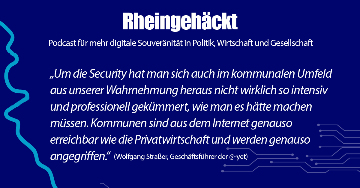 Die #Cyberangriffe in Deutschland nehmen zu. Wie es um unsere knapp 11.000 Kommunen steht, ist unter anderem Thema unseres nächsten Podcasts #Rheingehäckt mit <a href="/juschuetze/">Julia Schuetze</a> , Projektleiterin „Internationale Cybersicherheitspolitik" für die @snv_berlin .
Mehr dazu kommende Woche. 🎧