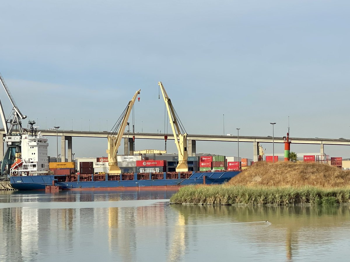 MdeQueroi's tweet photo. Buque BBC SCANDINAVIA cargando un transformador y accesorios en el muelle del Centenario @PuertoDeSevilla https://t.co/TkncycKB0q