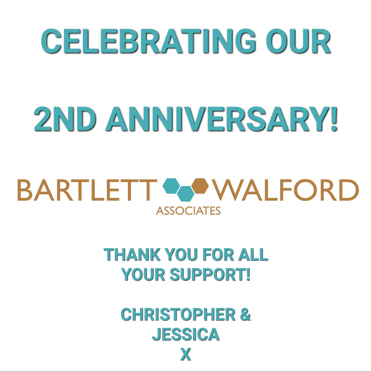 IT'S OUR 2ND ANNIVERSARY!

A Thread: 

Two years ago today, we officially took over, and created Bartlett-Walford Associates LTD.  

We wanted our agency to become a joyful, supportive, caring place where careers thrive and hard work is put in. 1/