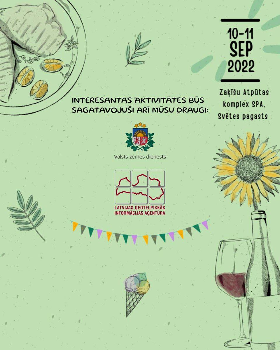 LatMerBiedriba's tweet photo. 🎪 Kā noslēdzošos izziņojam vēl divus mūsu festivāla draugus – Valsts zemes dienestu un Latvijas Ģeotelpiskās informācijas aģentūru!
Sīkāka informācija par festivālu LMB sociālo tīklu profilos un portālā!
Piesakies festivālam, sūtot ziņu uz lmb@lmb.lv! https://t.co/IuLk4x3to3