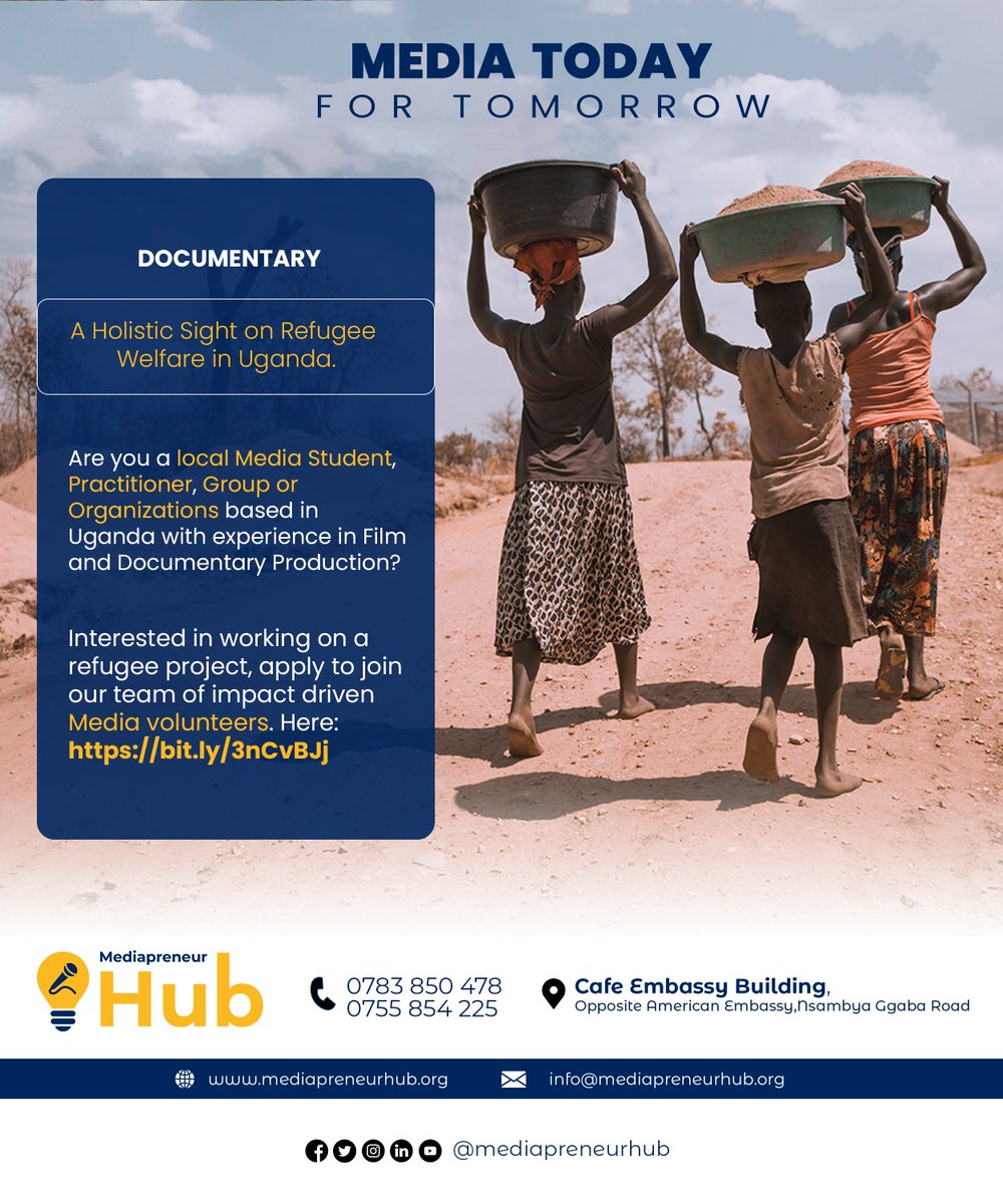 Mediapreneurhub's tweet photo. Announcement 📢
Release: Media Today for Tomorrow
Apply: https://t.co/Q9RhHwH8af 
We're inviting enthusiastic local #media &amp; #film students &amp; organisations interested in #impact-driven documentaries to join our production team for a 360 #Solutions &amp; #Data documentary.
#SDGs #MoJo https://t.co/tEoG1Nc6g7