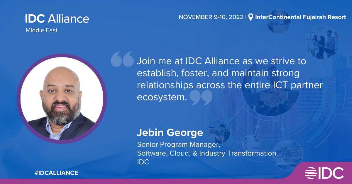 IDC's flagship event for the ICT industry's partner ecosystem #IDCALLIANCE provides opportunities for tech vendors to engage with a wide range of 'Networkers' – distributors, telcos, MSPs, systems integrators, ISVs, and consulting firms.
lnkd.in/dYZrBKJS