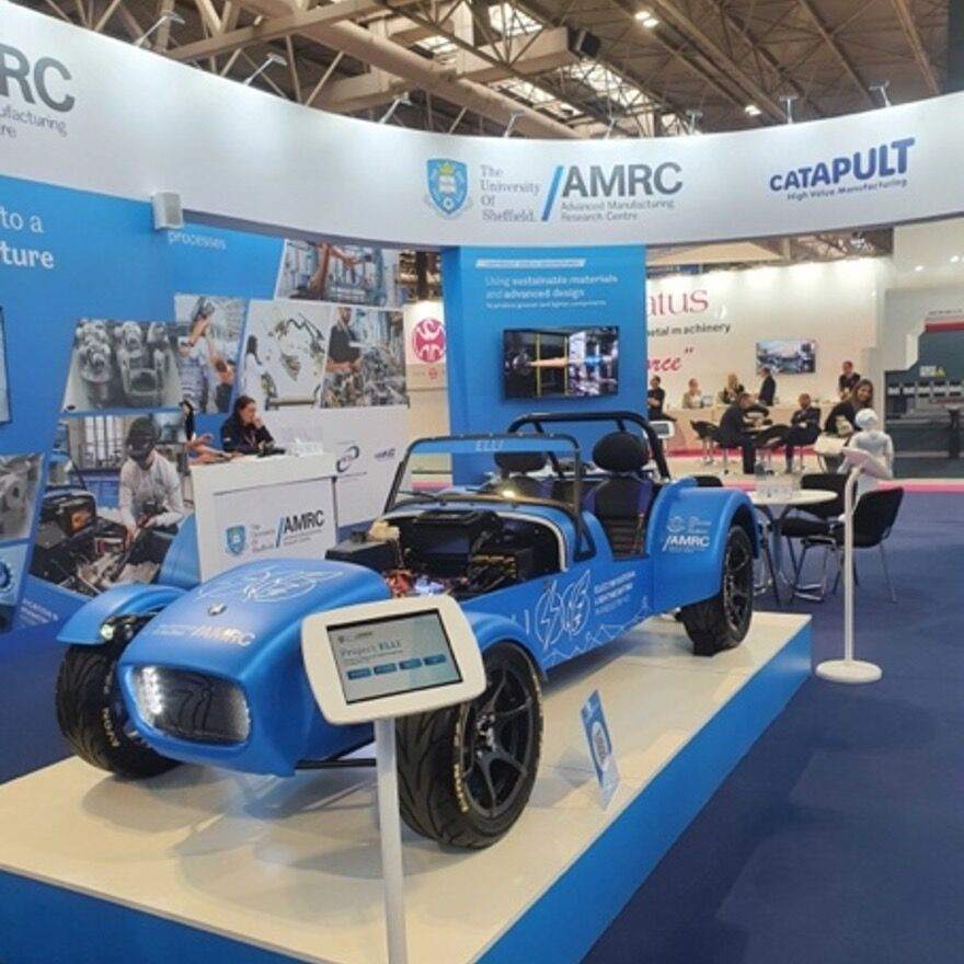 MACHexhibition's tweet image. #throwbackthursday 

Did you see the AMRC brought down their project Elli car to #MACH2022? Demonstrating how Industry 4.0 technologies could assist in manufacturing assembly, the iconic racer is back! 

#manufacturing #mfg #engineering