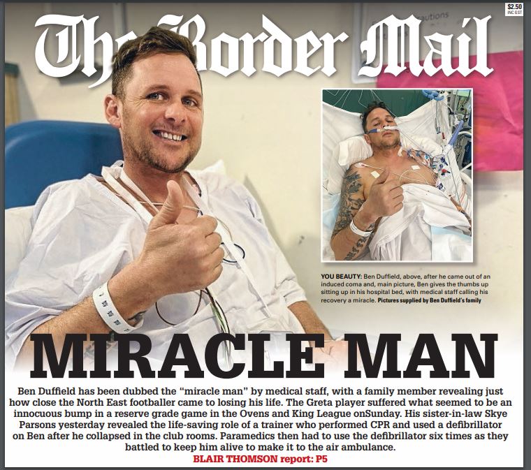 Julie (@jcoe00) on Twitter photo You beauty! Ben Duffield's been dubbed the miracle man by medical staff with good reason. This is one of the best good news stories in a long time...
bordermail.com.au/story/7885817/… You beauty! Ben Duffield's been dubbed the miracle man by medical staff with good reason. This is one of the best good news stories in a long time...
bordermail.com.au/story/7885817/…