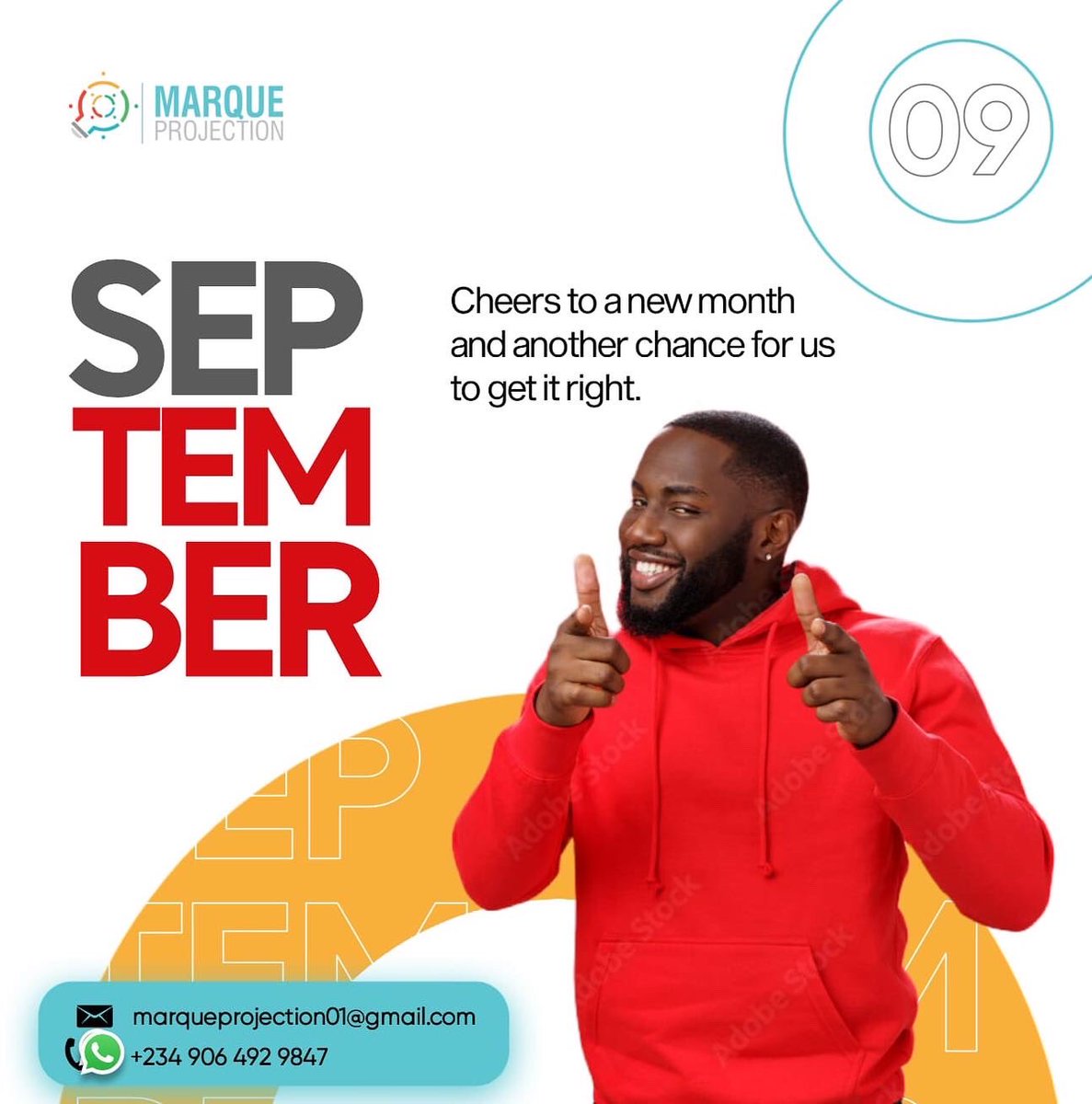marque_project's tweet photo. We welcome you to the Month of #September.
Happy New Month!
Cheers to a new month and another chance for us to get it right
#happynewmonth #newmonth #september #marqueprojection #branding #contentcreation #digitalmarketing #socialmediamanager
@CCIFN @BolamarkLtd @ample_system https://t.co/342p5diJui