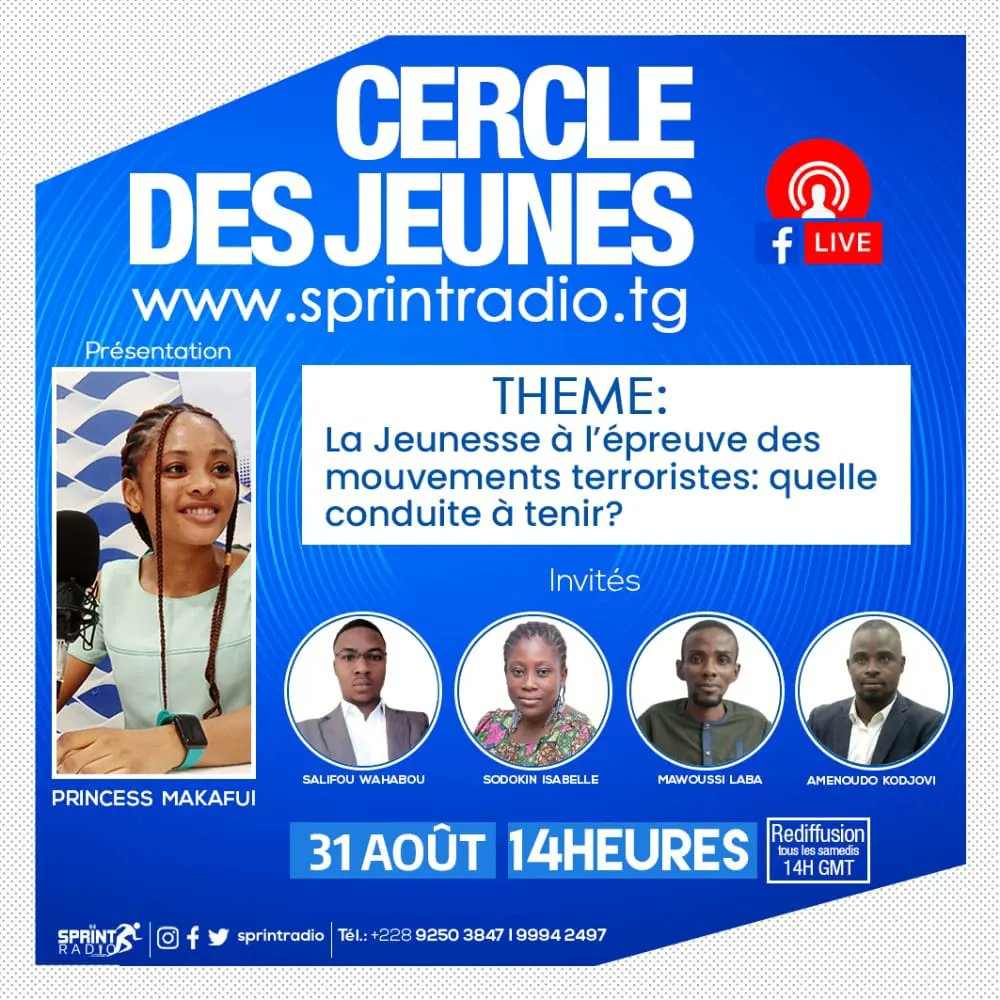 degboerose's tweet photo. Félicitations à mes champions NOKADAKA(Isabelle,Christophe,Georges,Mawussi)👋👋👋
Rediffusion de l'émission ce samedi à 14h sur https://t.co/b2ovkzo5jE.
#NOKADAKA
@iDove00 @CdfdhT @peacemakersnetw @algtogo https://t.co/KzOMRDDo6O