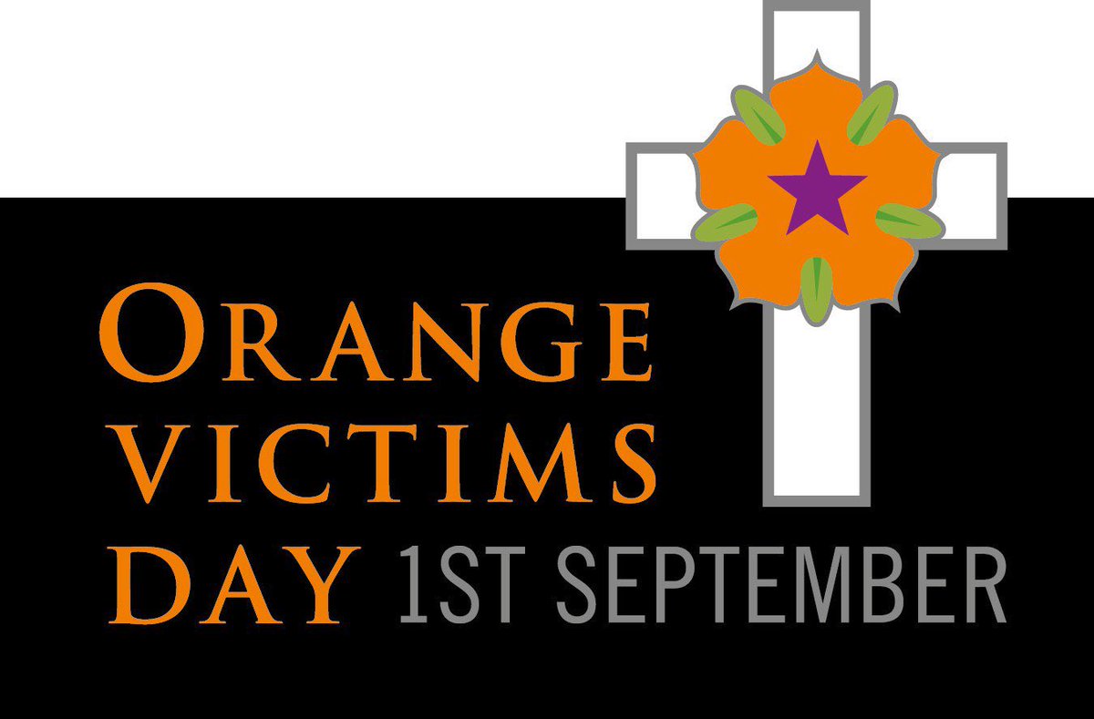 OrangeOrder's tweet photo. Today - 1st of September - is Orange Victims Day.
We remember the 339 Orangemen and one Orangewoman murdered by terrorists. https://t.co/a2Dh6UexIG