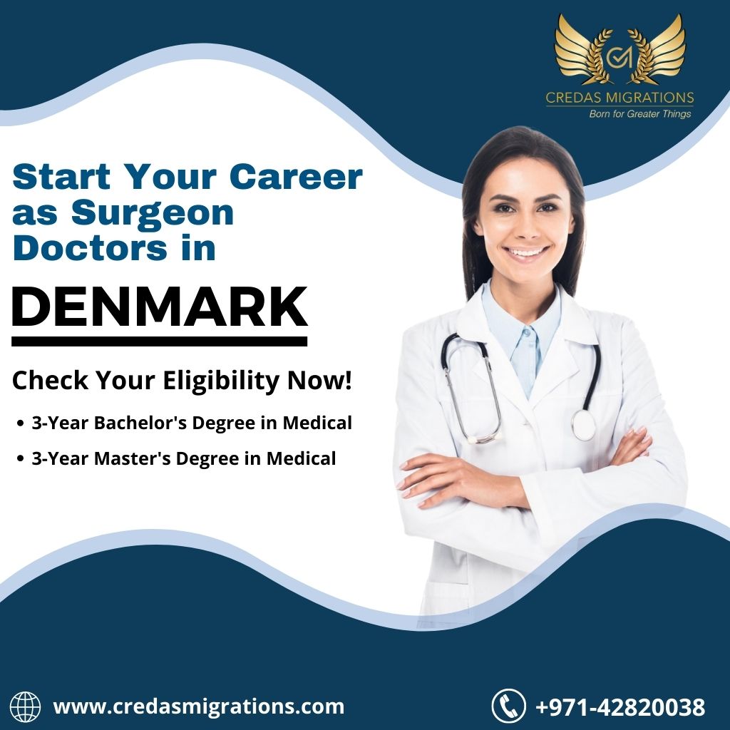 credasmigration's tweet photo. Do you want to shift to #Denmark to work as a #Surgeon? Then, make sure you are familiar with the migration policy and eligibility requirements for surgeon #doctor jobs in Denmark🇩🇰. The most experienced #immigration experts at Credas Migrations.

#DENMARKVISA #ImmigratetoDenmark https://t.co/vux3c1JXVl