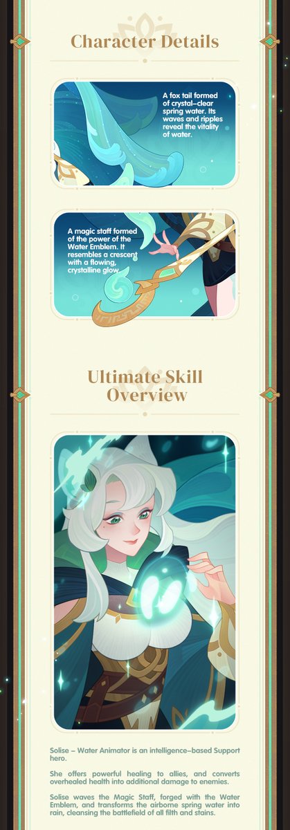 AFK_Arena's tweet photo. Greetings Adventurers!🔥

Here are the hero design thoughts of Awakened Solise. We tried several designs at the beginning and picked the most suitable one based on her story. What do you think about her design? 🥰 https://t.co/WvybzcZbrx