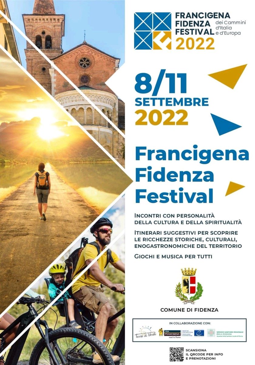Via Francigena AEVF (@viafrancigenaeu) on Twitter photo Ritorna il Francigena Fidenza Festival, dall'8 all'11 settembre, con tanti appuntamenti, incontri e camminate alla scoperta del territorio
Consulta il programma: francigenafidenzafestival.it/programma-2022/
<a href="/ComuneFidenza/">Comune di Fidenza</a> <a href="/emiliaromagnago/">Emilia Romagna News 24</a> <a href="/RegioneER/">Regione Emilia-Romagna</a> <a href="/MusDuomoFidenza/">Museo Duomo Fidenza</a> <a href="/FrancigenaN/">Francigena News</a> <a href="/ENIT_italia/">ENIT S.p.A. 🇮🇹</a> Ritorna il Francigena Fidenza Festival, dall'8 all'11 settembre, con tanti appuntamenti, incontri e camminate alla scoperta del territorio
Consulta il programma: francigenafidenzafestival.it/programma-2022/
<a href="/ComuneFidenza/">Comune di Fidenza</a> <a href="/emiliaromagnago/">Emilia Romagna News 24</a> <a href="/RegioneER/">Regione Emilia-Romagna</a> <a href="/MusDuomoFidenza/">Museo Duomo Fidenza</a> <a href="/FrancigenaN/">Francigena News</a> <a href="/ENIT_italia/">ENIT S.p.A. 🇮🇹</a>