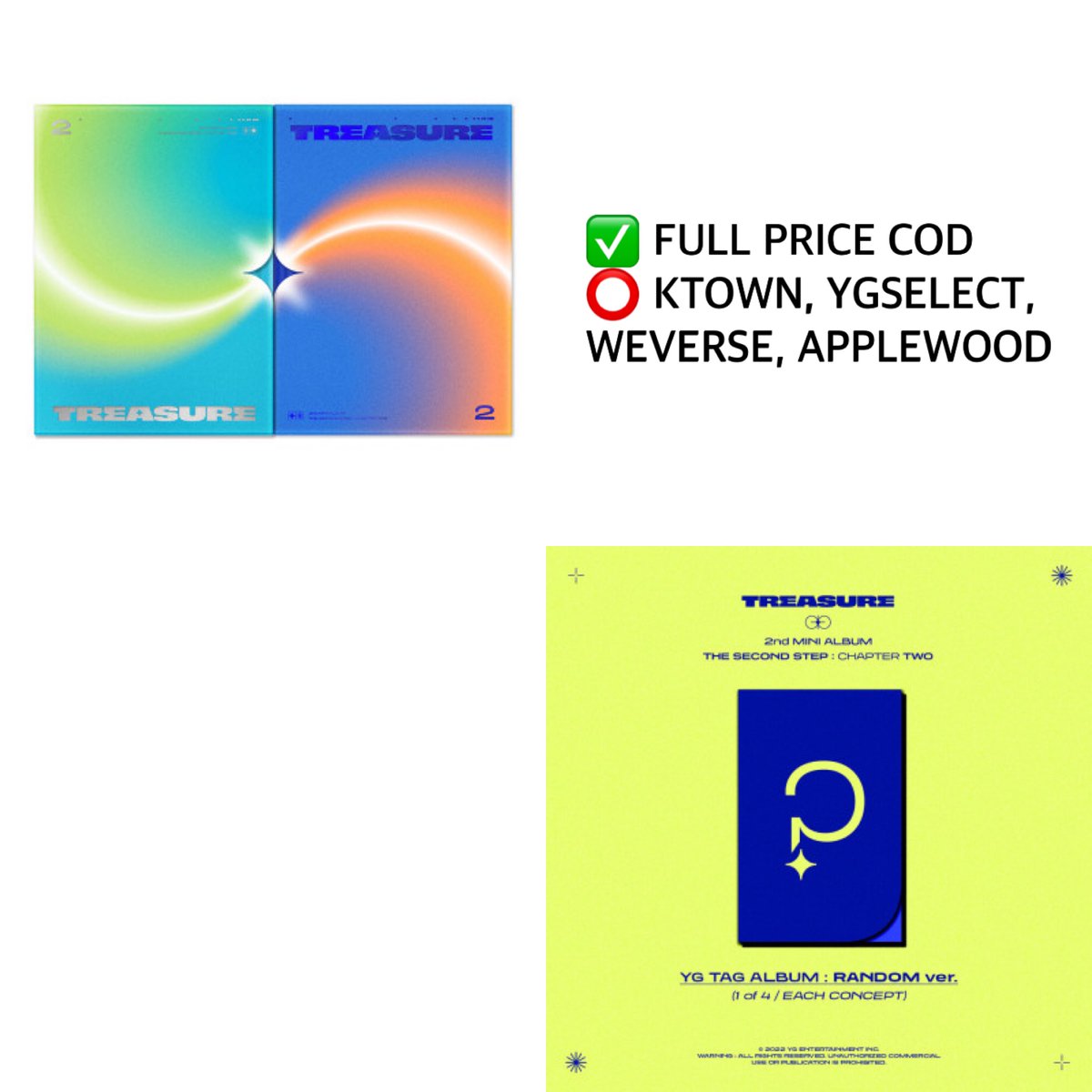 momskpopshop's tweet photo. [PH GO]

TREASURE 2ND MINI ALBUM [ THE SECOND STEP : CHAPTER TWO ]

💳 FULL PRICE COD
❌ no DP / one-time checkout
🎁 gifts
✅ pob pooling

🔸 no store pob 480 only
🔸 ktown
🔸 ygselect
🔸 weverse 
🔸 applewood (if available)

order here: https://t.co/qTZSu83W7t

#MKS_PHGO https://t.co/WfieGpXRXB
