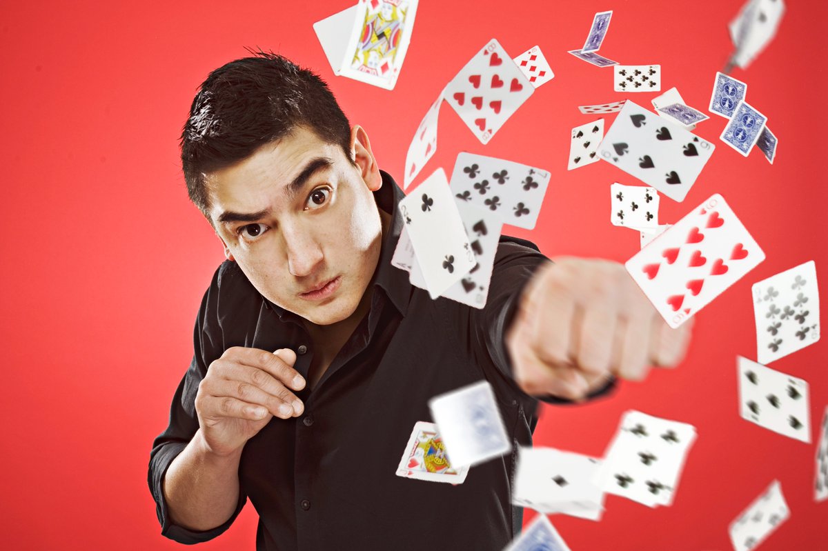 CanterburyFest's tweet image. Dubbed ‘greatest show of 2021’ by the Festival Director @RealCardNinja really is perfect entertainment. 

A one man variety comedy show featuring playing cards as weapons! It’s unique, unforgettable &amp;amp; unmissable. 

Fri 21 Oct, Westgate Hall