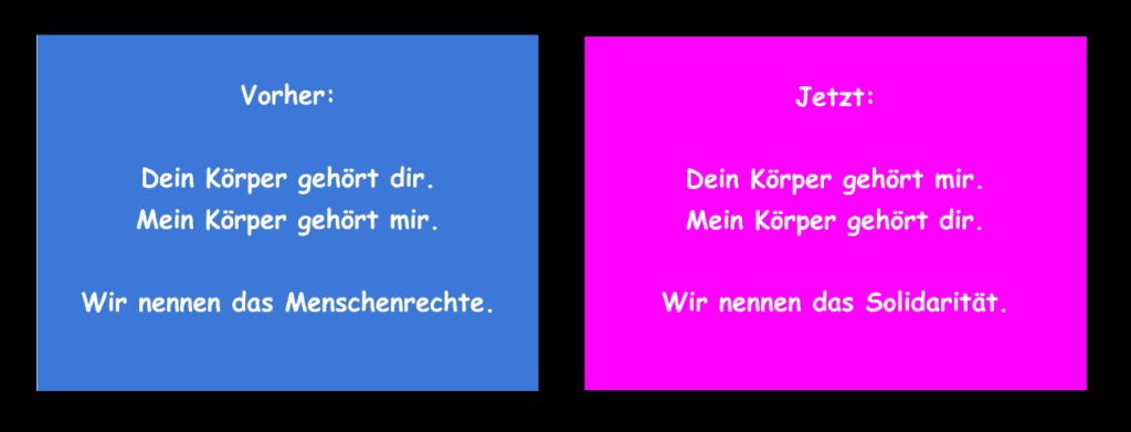 sms2sms's tweet photo. "die grenze meines unwohl seins, ist die grenze deiner freiheit." #hyperaffirmation 

#Menschenrechte out
#Solidarität in

https://t.co/4fMfc1MxzD #DefaultChange https://t.co/Gf3QLqqKBk