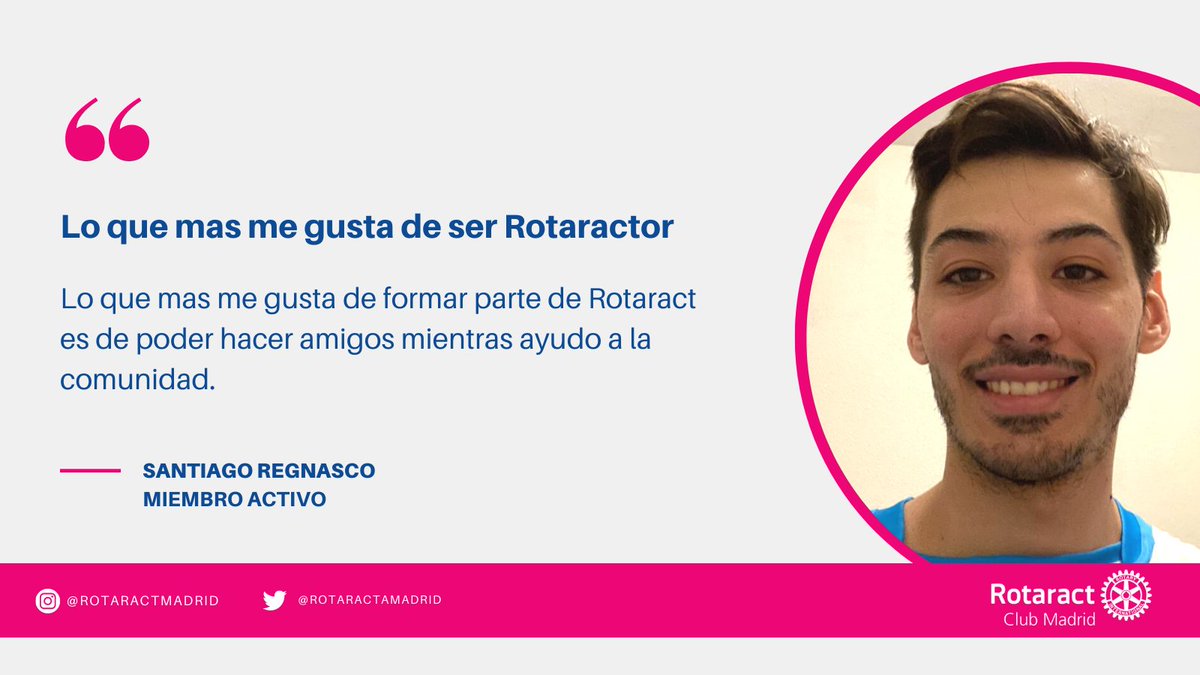 RotaractMadrid's tweet photo. ⚙️Mes de la Membresía⚙️
Algunos miembros compartieron algunas razones por las cuales les gusta ser parte de Rotaract~
¿A ti que es lo que mas te gusta?
#distrito2201 #rotaractors #rotaryinternational https://t.co/JtbVM2M5XV