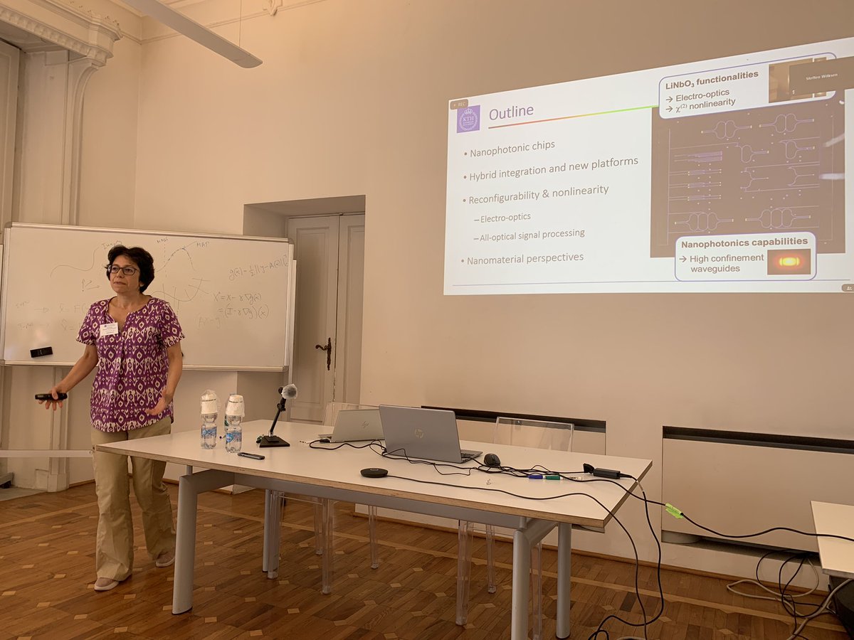 sylvaingigan's tweet photo. Katia Gallo (KTH) on recent advances in LiNBO3 nano photonics at #MachineLearningPhotonics https://t.co/j9Ldkd5ckd