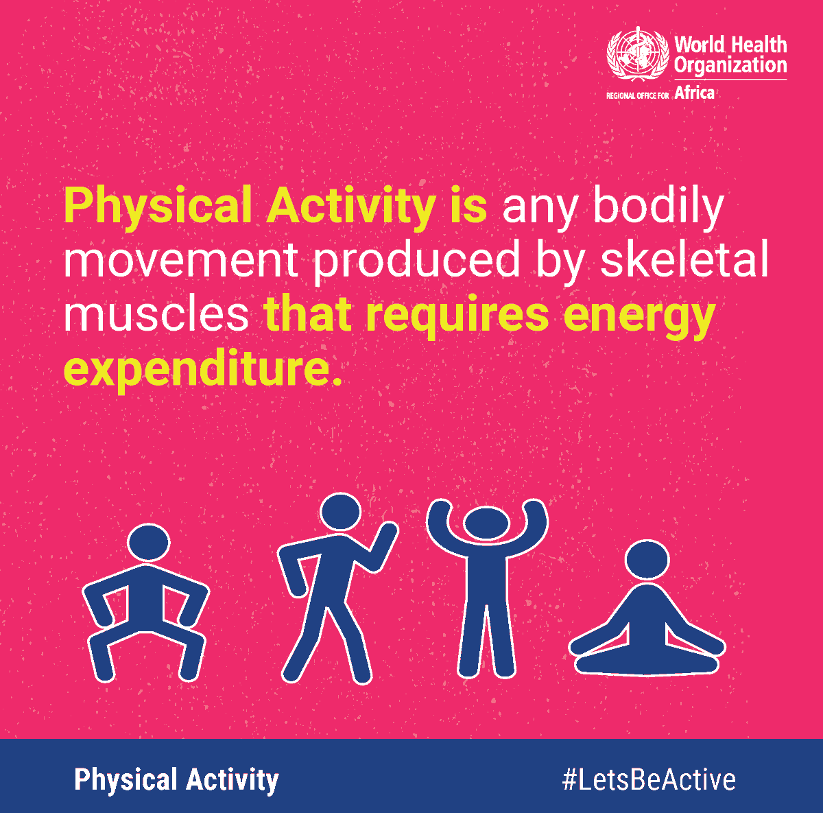 WHOAFRO's tweet photo. Activities such as walking 🚶🏽, dancing 💃, cycling 🚴 &amp; doing household chores 🧑🏿‍🌾are all physical activity! https://t.co/K8QK8Jdqlo