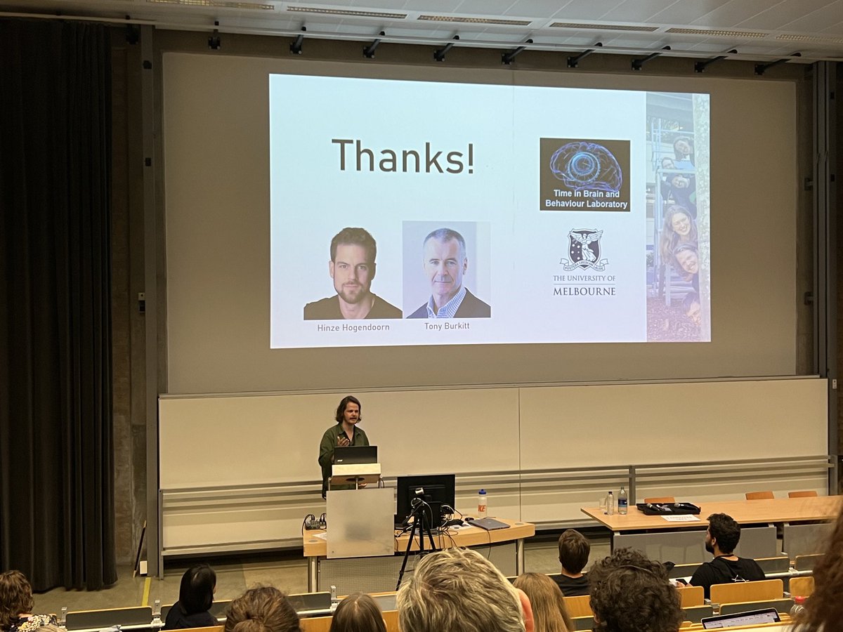 astrid_zeman's tweet photo. Charlie Sexton presenting work with Anthony Burkitt and ⁦@HinzeHogendoorn⁩ ⁦@ecvp2022⁩ 
On spike-timing dependant plasticity among multiple layers of motion-sensitive neurons. 
@unimelb represent!
#visionscience #neuralnetworks ⁦@VisionSciBot⁩ https://t.co/ahaXWKBYIn