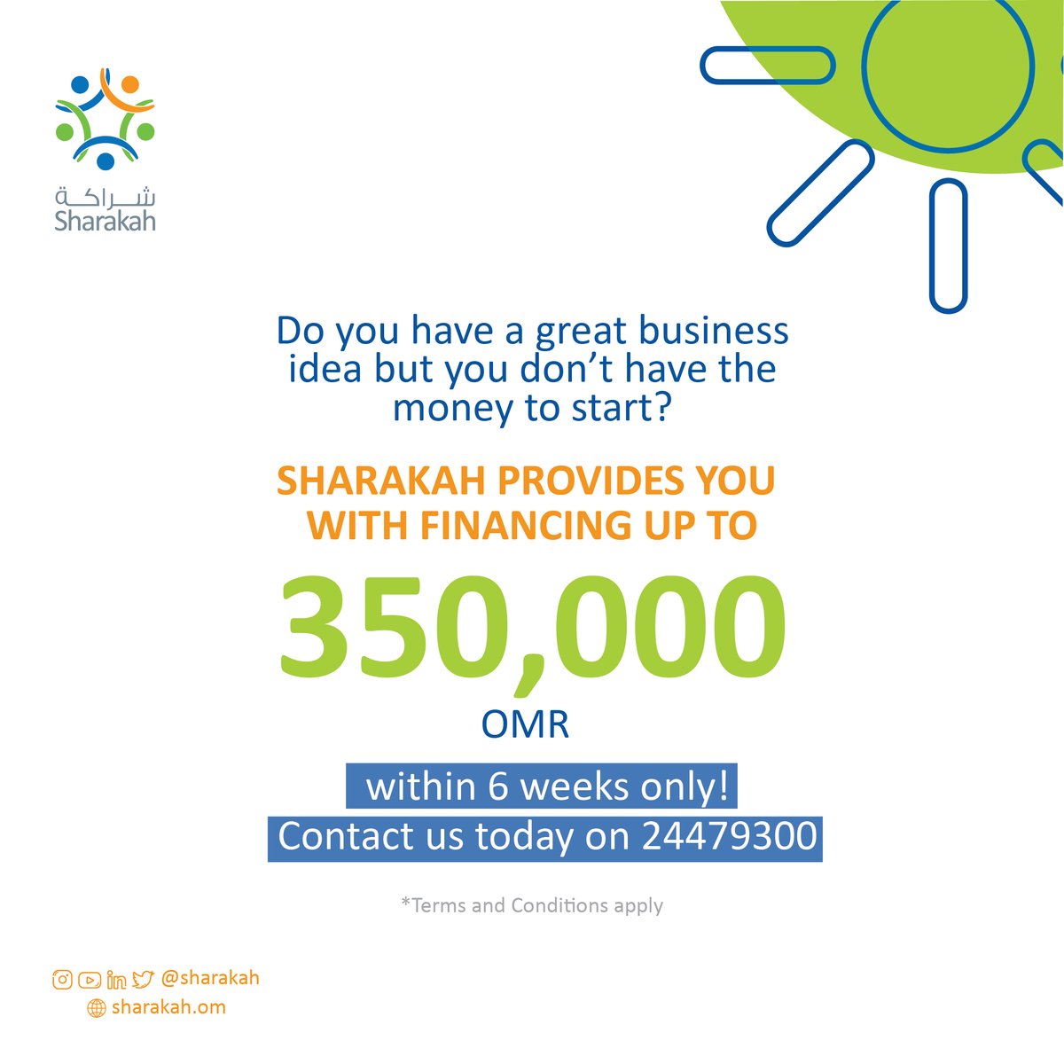 Sharakah's tweet photo. تواصل معنا إذا كنت تريد تبدأ مشروع أحلامك 📱✌️ 
 
#beyond_financing
#continous_support
#startuplife
#روادـشراكة
#احسبهاـصح https://t.co/tEIDVIi8oG