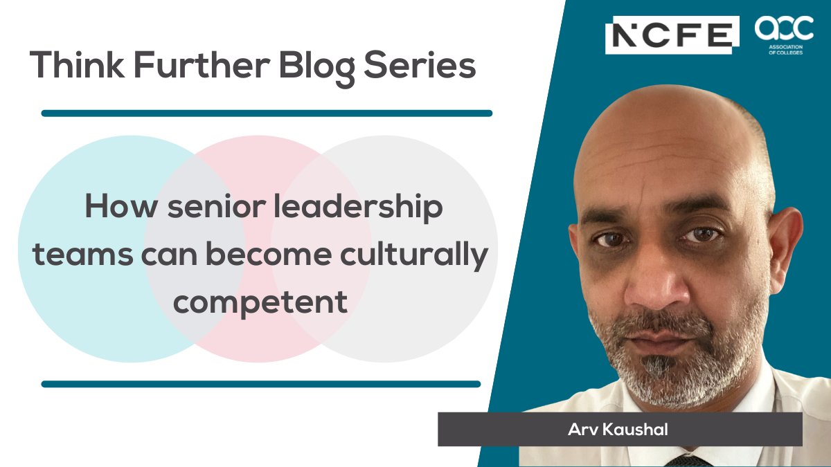 To find out more on how senior leadership teams can become culturally competent, read this week’s #ThinkFurther blog in partnership with @NCFE, by @Arv_Kaushalm, Equality, Diversity and Inclusion Manager at @MKCollege. 

Read more here: aoc.co.uk/news-campaigns…