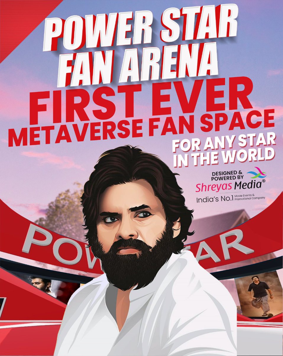 CharanEditO_'s tweet photo. Join the #PowerStar Birthday Celebrations in a Trendy way🤘🤩
The First Ever #Metaverse Fanspace for any Star in the World 💥😎
Experience #PowerStarFanArena Metaverse 🔥
🔗 https://t.co/QHSx7gmfH0
#Pawanakalyan #PowerStarPawanKalyan #Jalsa #Jalsa4K #Jalsa4KCelebrations https://t.co/vTHj74Aly3
