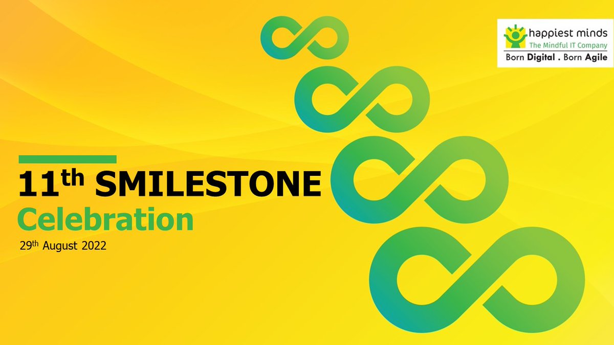 HappiestMinds's tweet photo. Happiest Minds celebrated its 11th Smilestone on 29th August 2022. Congratulations to the team! Wishing all happiness and success for the years ahead!
Watch our 11 years journey: https://t.co/ThNa1KSVs0
#smilestone #since2011 #workfamily #happiestminds #designedforperpetuity https://t.co/dGq6trBhR6