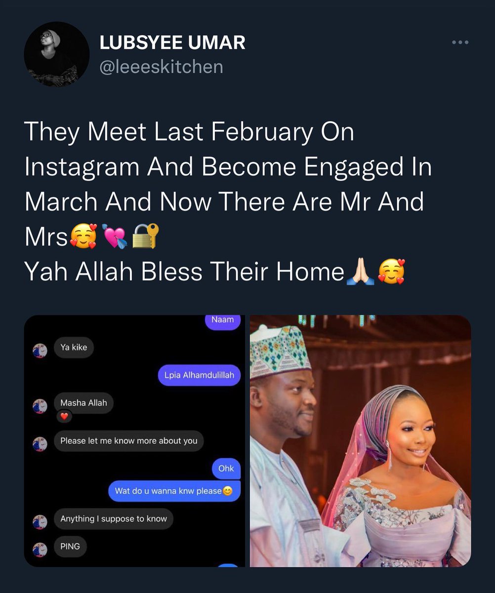 Weddings_Update's tweet photo. They Meet Last February On Instagram And Become Engaged In March And Now There Are Mr And Mrs🥰💘🔐
Yah Allah Bless Their Home🙏🏻🥰
@leeeskitchen https://t.co/0qfw6BjziS