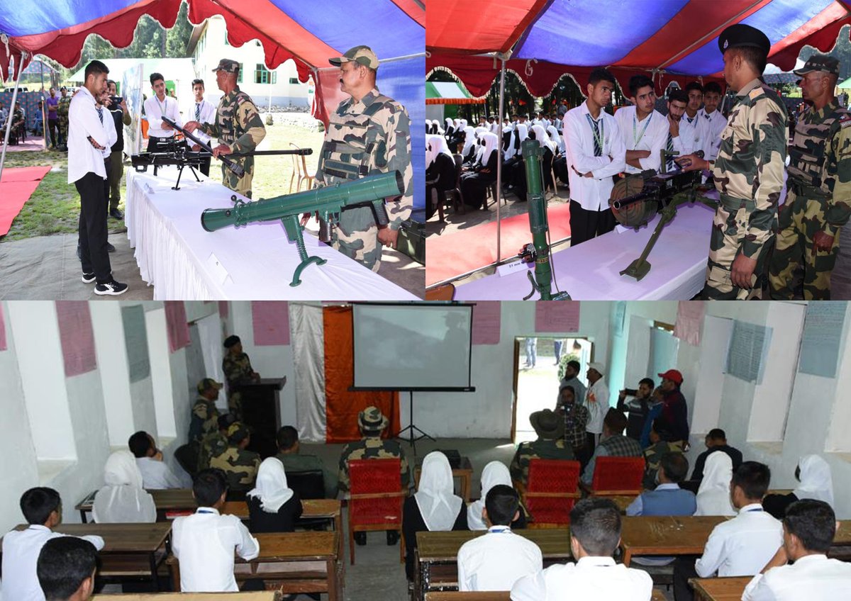 BSF_Kashmir's tweet photo. A teacher is the most revered being with his dedication & sacrifice while grooming his students to excel in life . @BSF_Kashmir organising run up celebrations for #teachersday at various locations in #forwardareas of valley,today’s celebration at Govt Hr Sec School,Izmarg,#Gurez. https://t.co/bkE3YGp5c4