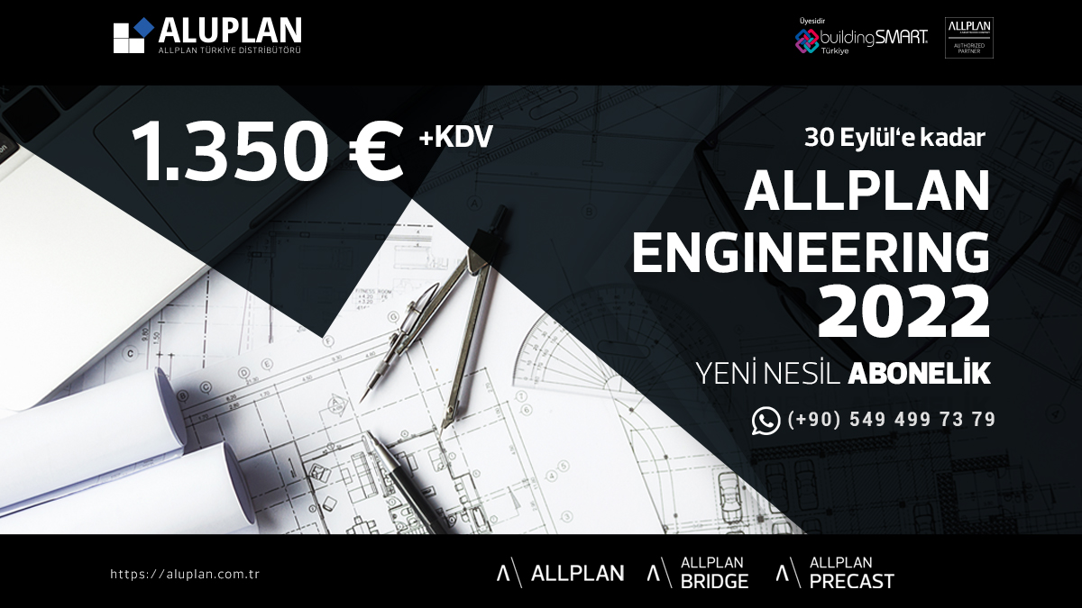 Eylül ayı sonuna kadar Allplan Architecture ve Engineering 2022 Yeni Nesil Yıllık Abonelik alımlarınızda indirim fırsatından yararlanın.
Detaylı bilgi ve başvuru için:bit.ly/3yf3G7e

#allplan #allplan2022 #architecture #engineering #civilengineering #3dmodeling