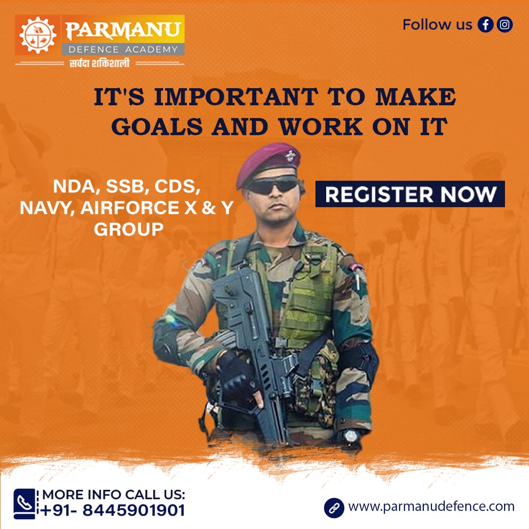 DefenceParmanu's tweet photo. It's important to make goals and work on it. 

Come and enroll yourself with us and turn your hardwork into results.

Contact us at - 8445901901

Website - https://t.co/NasSsdqjdl

#parmanudefenceacademy #defence #army #indianarmy #india #indiannavy #indianairforce #military https://t.co/dKdlaSFZoU