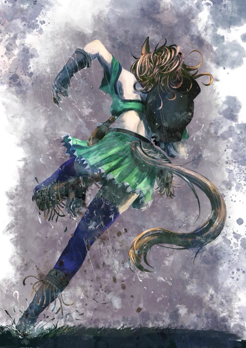 大雨のなかの無敵#ウマ娘 #タイキシャトル 