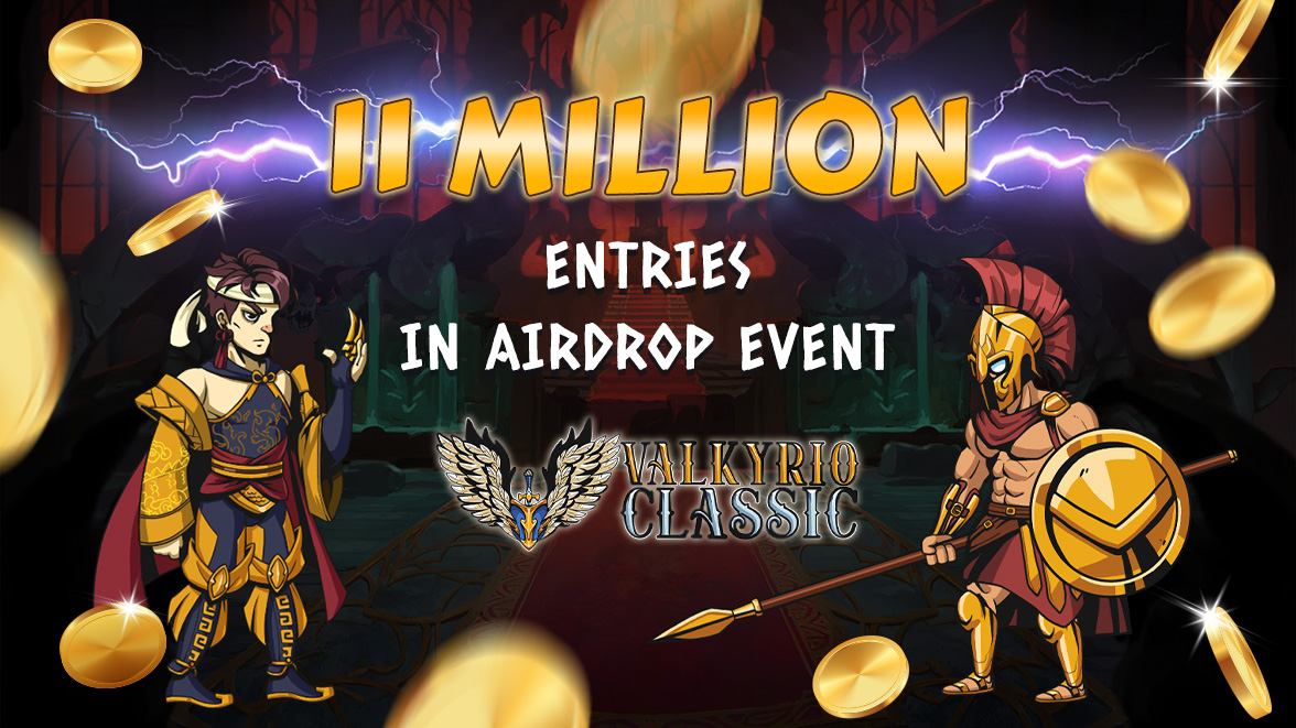 🚀 VALKYRIO CLASSIC AIRDROP EVENT - 11 MILLION ENTRIES NOW 🤑🤑🤑 🤟Sign up now: airdropalert.com/valkyrioclassi… ⚡️⚡️⚡️1,000,000 $VALK tokens (~$ 3,000) will be airdroped to the Top 5,000 qualified players on the Leaderboard🚀🚀🚀 🕹Play Valkyrio Classic now: classic.playvalkyr.io