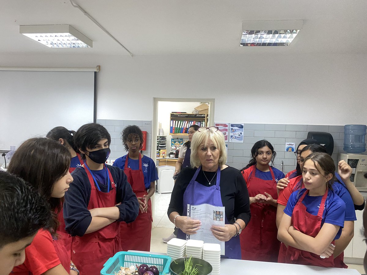 BISRCreates's tweet photo. We are pleased to introduce you to Ms Cheryl Wheeler, our Senior DT Food teacher. We are sure that all the KS3 students are excited to get cracking in the kitchen with Mrs Wheeler for DT. #cookingwithMsWheeler #bisrAlHamra #bisrCreates https://t.co/SI18YZsJdx