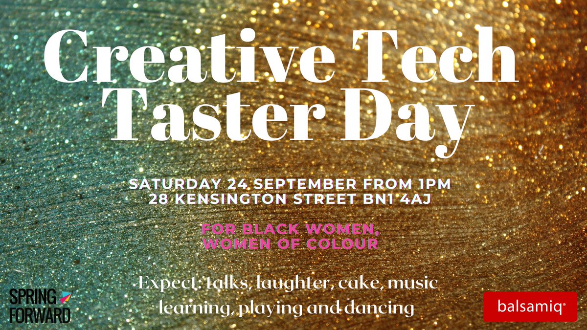 rifa's tweet photo. Are you a woman of colour, interested in film, TV, gaming, music or any kind of creative production? Do you want to change careers and learn some new fun cool stuff? Join our FREE event in Brighton on 24th September - https://t.co/oeIXMH0aVe https://t.co/6wMRJa8KQ5