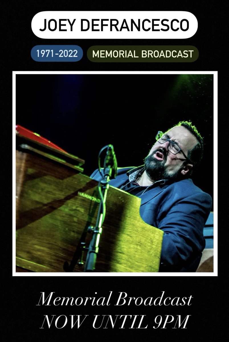 WKCRFM's tweet photo. Join us in celebrating the life of the late Jazz Organist Joey DeFrancesco.
Tune into our memorial broadcast ending at 9PM tonight. https://t.co/10AhIzm3NU