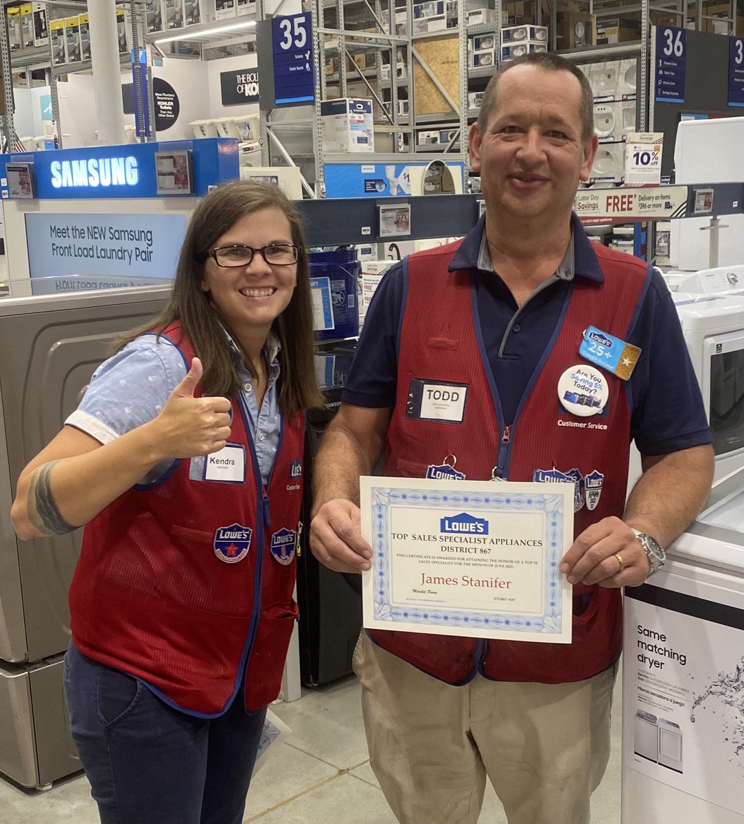 lowes0637 (@lowes0637) on Twitter photo Congratulations to Todd and Courtney for being top performers in the Region! We are proud of their performance! <a href="/867District/">District 867</a> <a href="/dwest110/">d.west1</a> <a href="/natranger2016/">Grant Palmer</a> <a href="/specialtylowes/">Specialty & Services Selling at Lowe’s</a> Congratulations to Todd and Courtney for being top performers in the Region! We are proud of their performance! <a href="/867District/">District 867</a> <a href="/dwest110/">d.west1</a> <a href="/natranger2016/">Grant Palmer</a> <a href="/specialtylowes/">Specialty & Services Selling at Lowe’s</a>