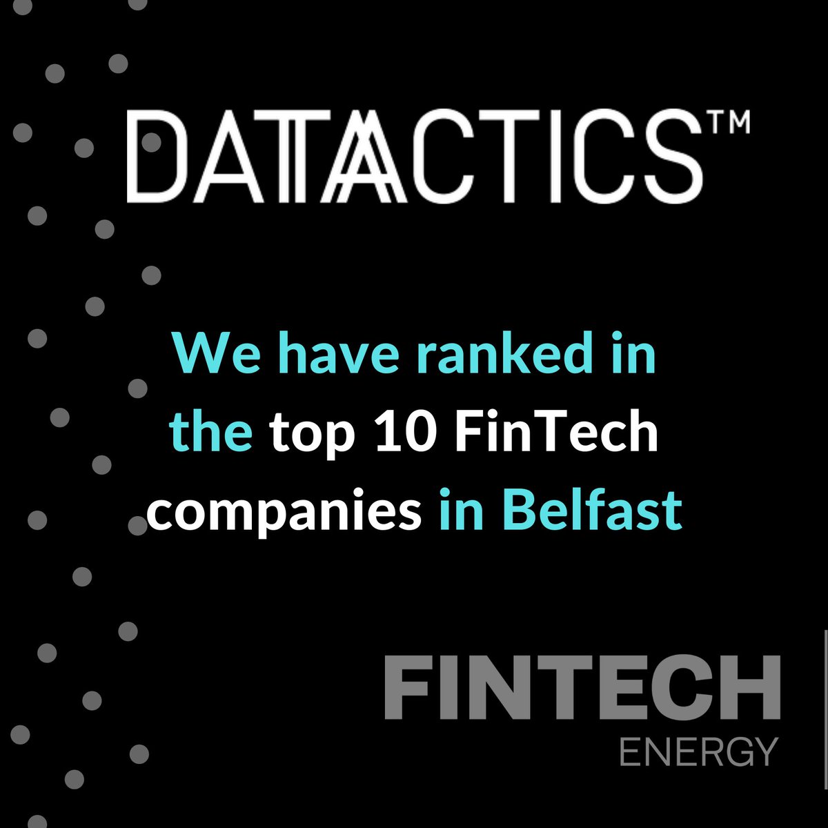 Datactics_'s tweet photo. Datactics has ranked in the top 10 FinTech companies in Belfast. The companies, startups and institutions listed in this article are all exceptional companies, well worth a follow.

Read the full piece here: https://t.co/VAlN9Olsyq

#FinTech #FastGrowing https://t.co/tnNUCOlLlQ