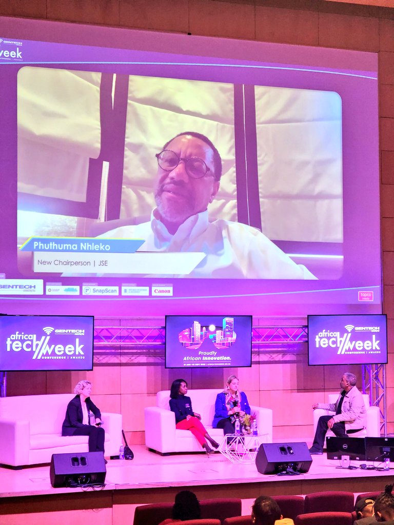 🙌 This is the conversation where ideas become opportunities: Scaling Up Tech-Entrepreneurs and Startups 🌍

🔹Alex Fraser - Viridian
🔹Phuthuma Nhleko - <a href="/JSE_Group/">JSE</a>
🔹<a href="/LucretiaChopera/">Lu Chopera</a> - <a href="/KnifeCap/">Knife Capital 🔪</a>
🔹<a href="/sarah_dusek/">Sarah Dusek</a> - <a href="/EnygmaVentures/">Enygma Ventures</a>

#SentechAfricaTechWeek
#ATW22
#SentechATW22