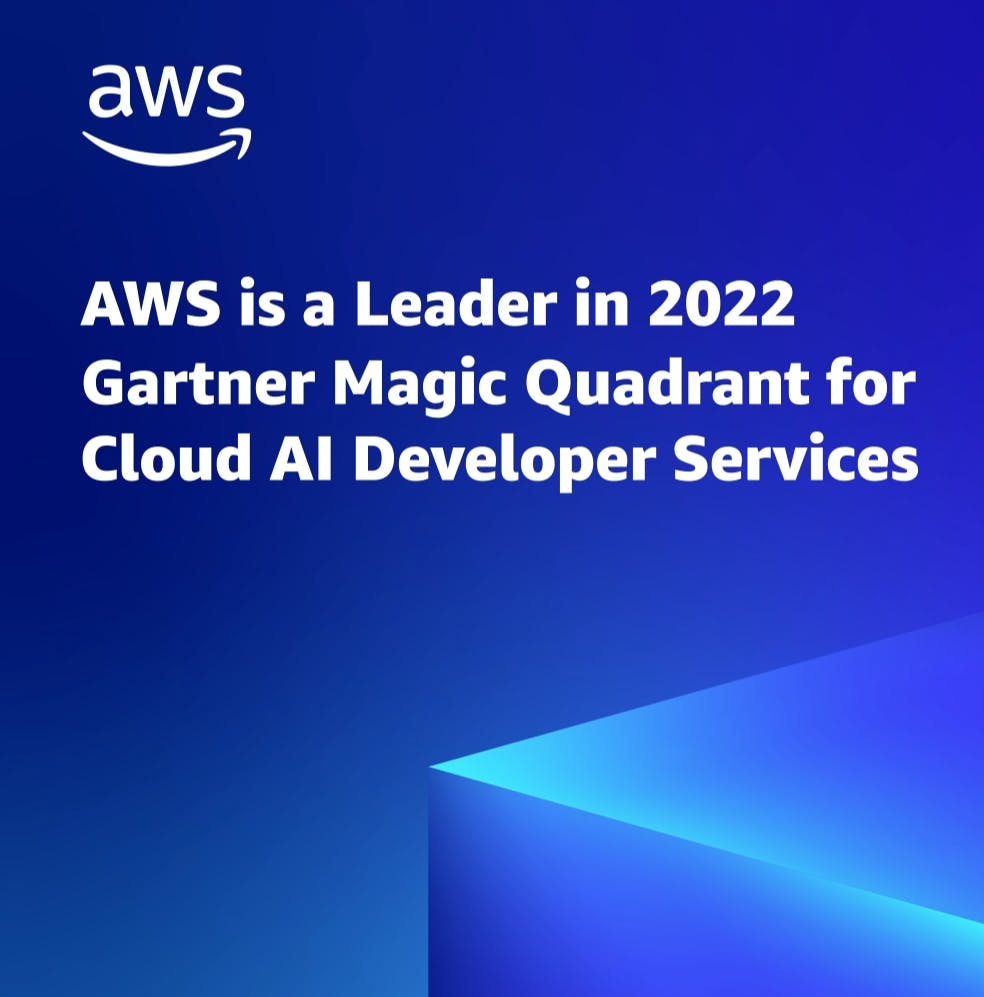 bigtuft's tweet photo. AWS is a Leader in 2022 Garnter Magic Quadrant for Cloud AI Developer Services. Download the Gartner Magic Quadrant report to see how AWS was recognized for its Ability to Execute and Completeness of Vision. https://t.co/05ZqwYj3J8 https://t.co/vAqjMN4ZDB https://t.co/kS1a4lW9av