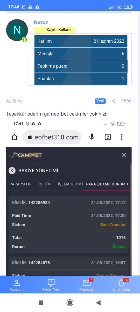 Mustafa12539710's tweet photo. Teşekkür ederim gameofbet cekimler çok hızlı https://t.co/qXWsrWzopR https://t.co/EiBpMPltO7